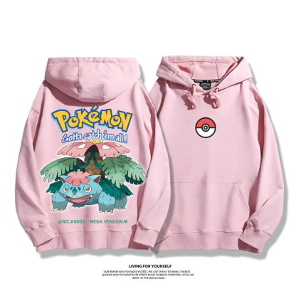 寶可夢 超級進化 2025秋冬新款 親子情侶男女連帽衛衣
