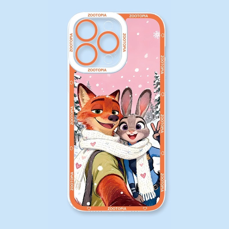 動物方城市天使眼透明防摔軟殼