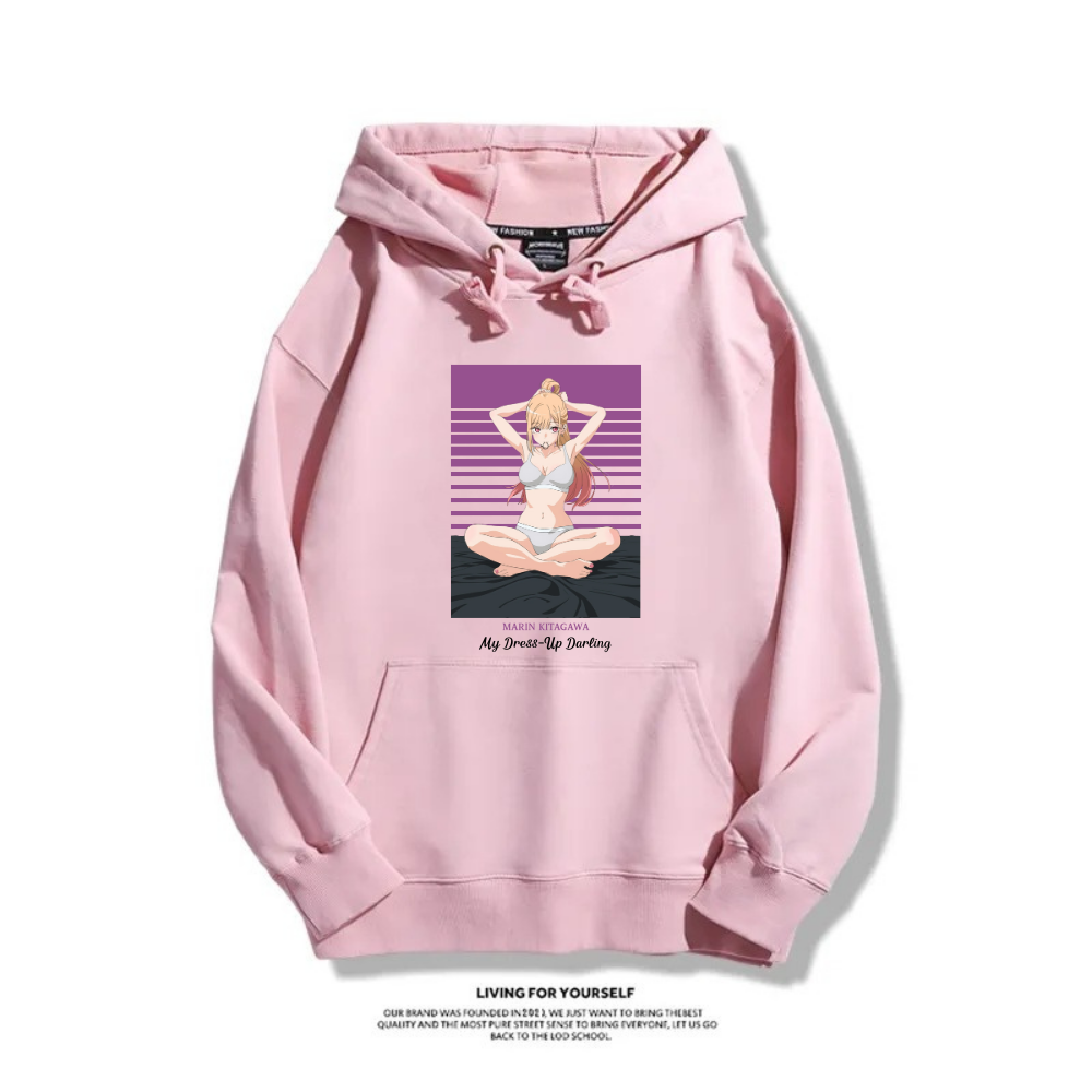 戀上換裝娃娃 秋冬新款 情侶裝連帽衛衣