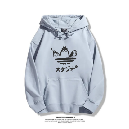 吉卜力龍貓 秋冬新款 親子情侶裝連帽衛衣