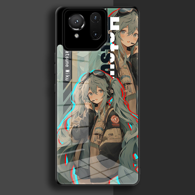 ROG初音未來鋼化玻璃手機殼