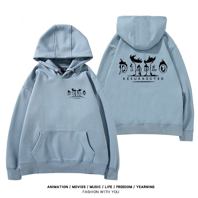 暗黑破壞神 秋冬新款 親子情侶裝連帽衛衣