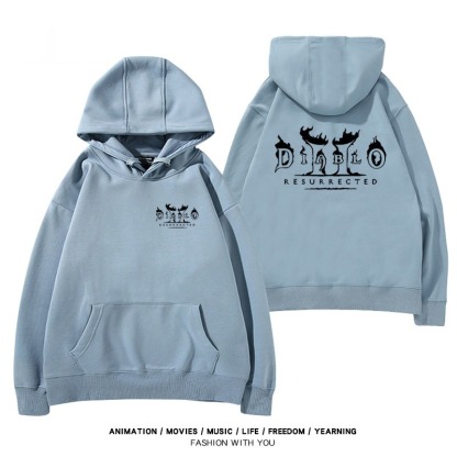 暗黑破壞神 秋冬新款 親子情侶裝連帽衛衣