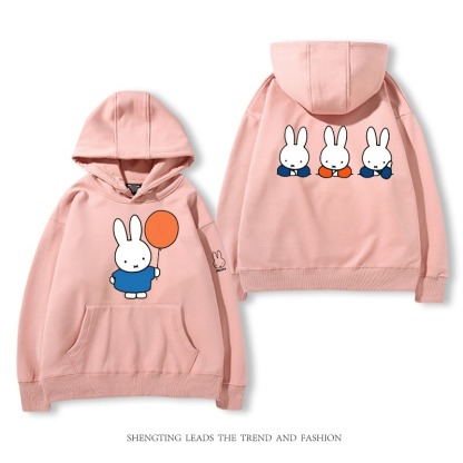 米菲聯名miffy兔 2025秋冬新款 親子情侶裝連帽衛衣