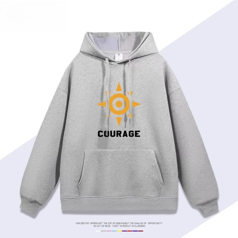 數碼寶貝大冒險勇氣徽章 聯名衛衣2025秋冬新款 親子情侶裝連帽衛衣