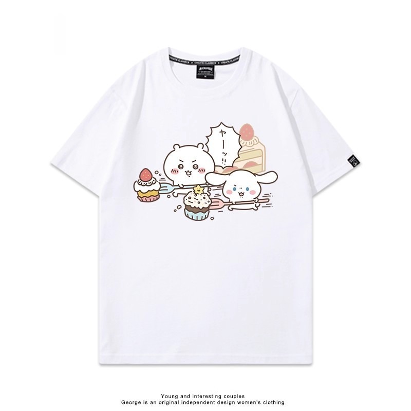 Chiikawa 2025親子情侶男女同款 印花短袖T恤-ZUIHANG SHOP