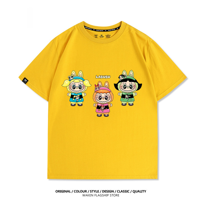 LabubuX飛天小女警 印花短袖T恤-ZUIHANG SHOP