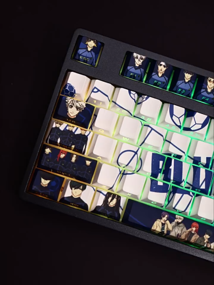 藍色監獄透光RGB108鍵標準配列衛星軸鍵帽