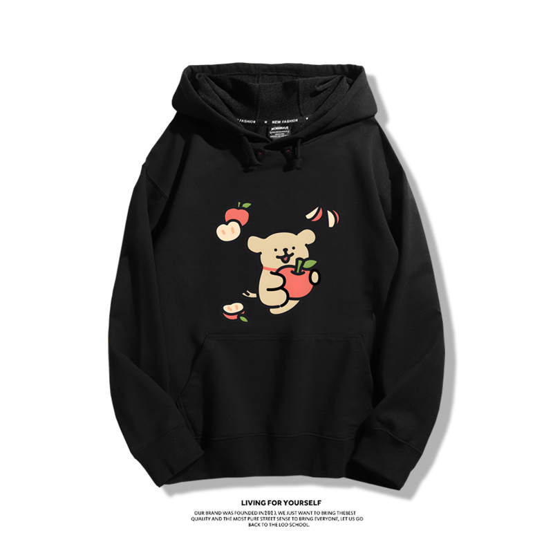 線條小狗新款 親子情侶男女款連帽衛衣-ZUIHANG SHOP