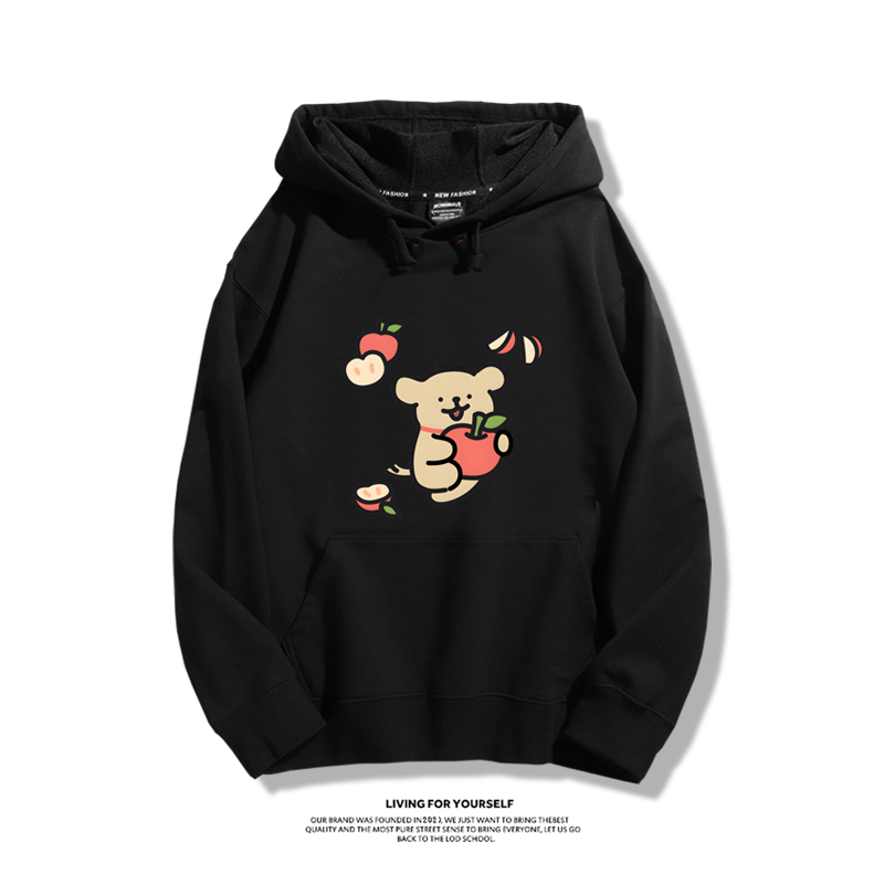 線條小狗新款 親子情侶男女款連帽衛衣-ZUIHANG SHOP