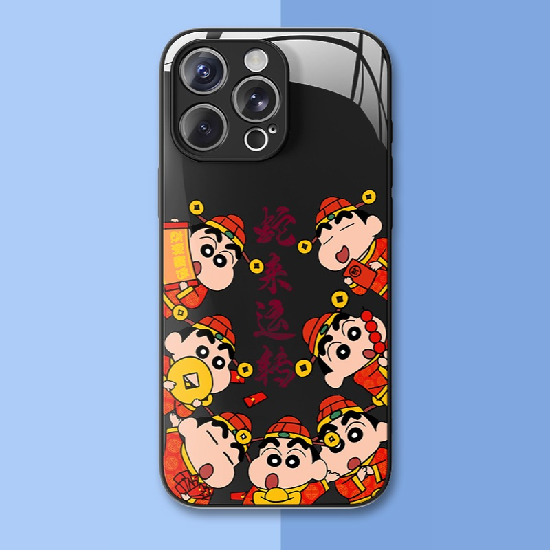 蠟筆小新新款高清全包防摔玻璃殼-ZUIHANG SHOP