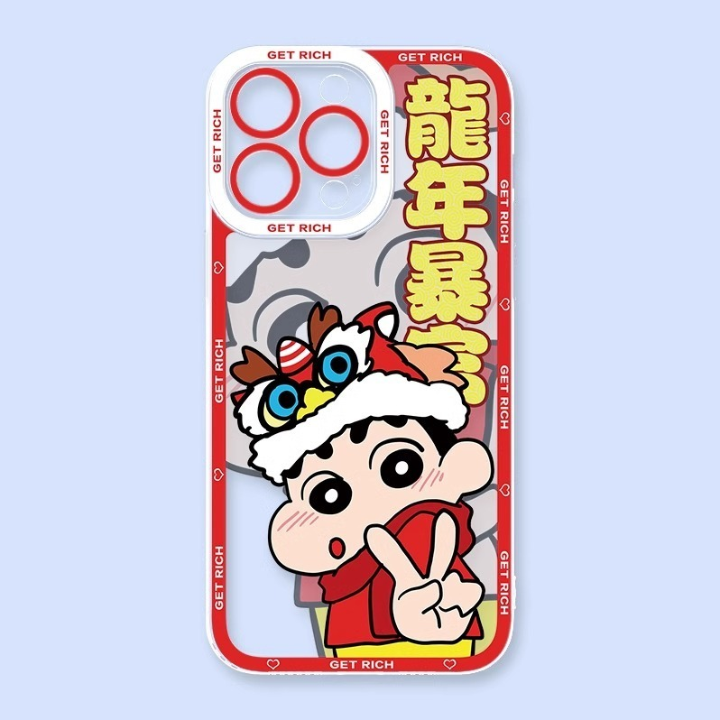 蘋果 系列蠟筆小新天使眼透明防摔軟殼
