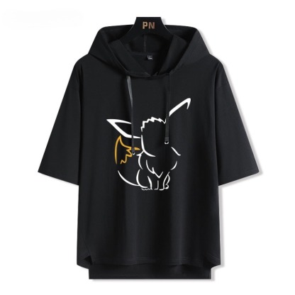 寶可夢新款 親子情侶男女款連帽短袖T恤-ZUIHANG SHOP