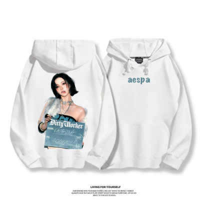 Aespa SYNK 2025秋冬新款 親子情侶男女連帽衛衣