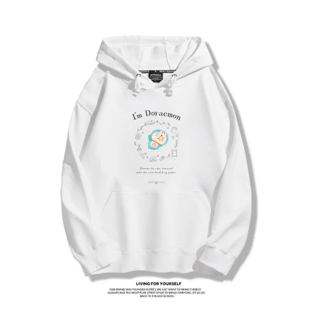 我是哆啦A夢 2025秋冬新款 親子情侶裝連帽衛衣