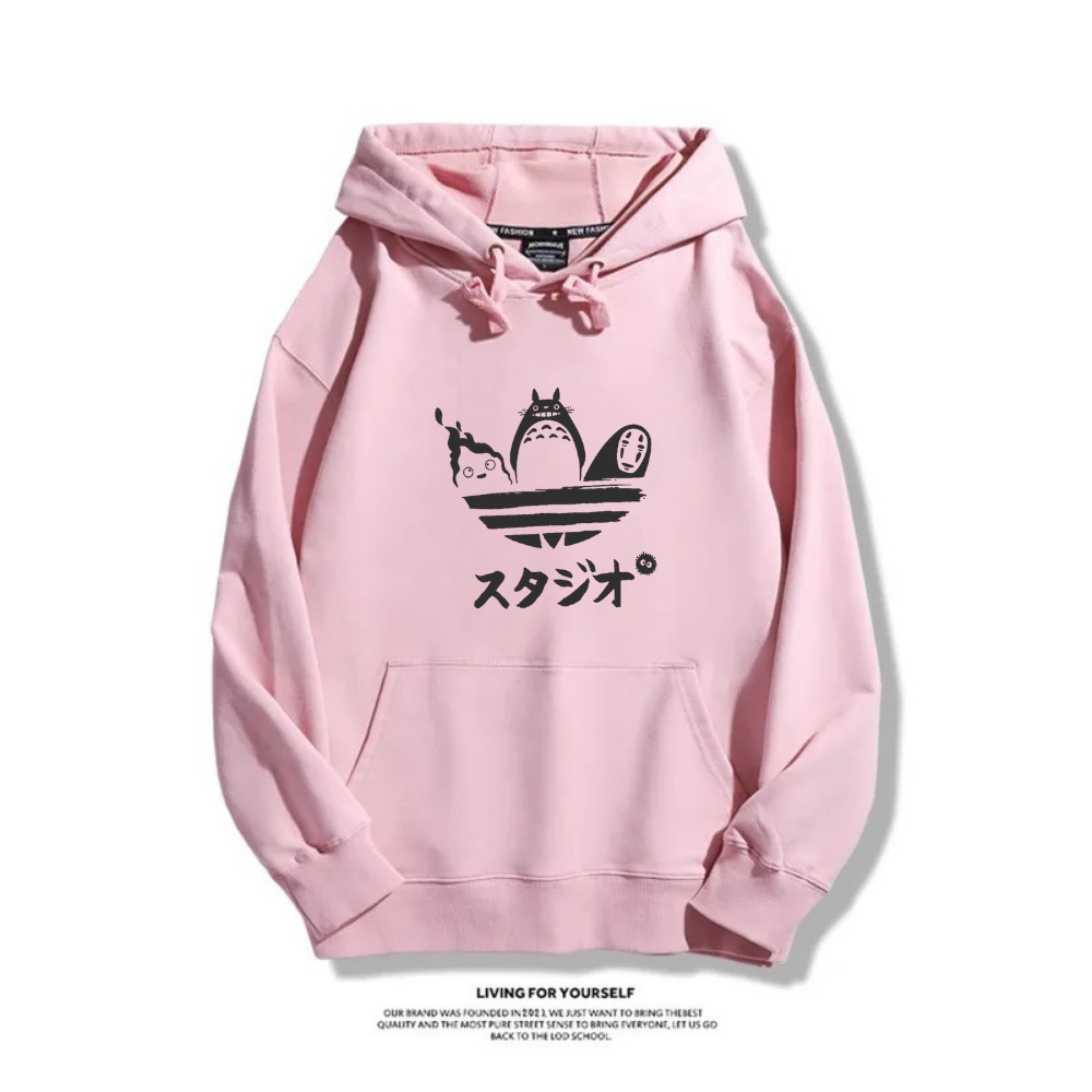 吉卜力龍貓 秋冬新款 親子情侶裝連帽衛衣