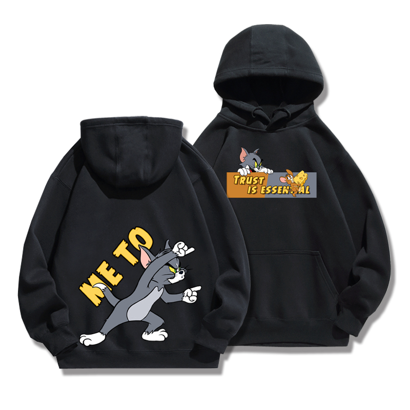 湯姆貓與傑利鼠新款 親子情侶男女款連帽衛衣-ZUIHANG SHOP