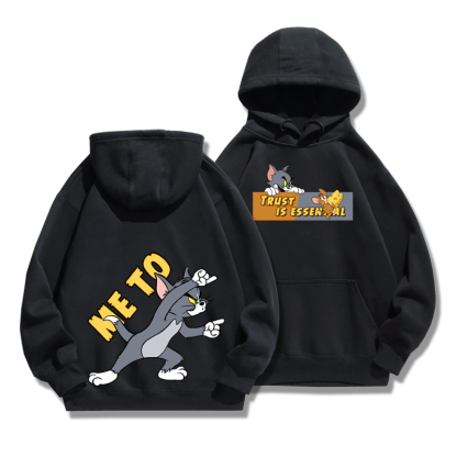 湯姆貓與傑利鼠新款 親子情侶男女款連帽衛衣-ZUIHANG SHOP