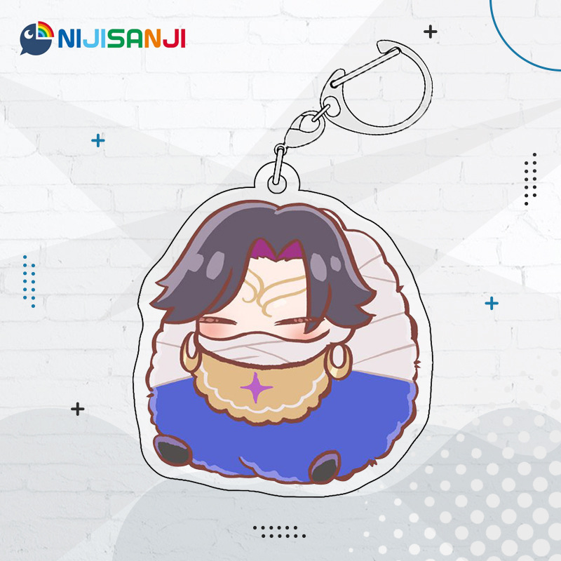 Luxiem彩虹社全員同人週邊 NIJISANJI EN 雙面夾層鑰匙扣掛件吧唧