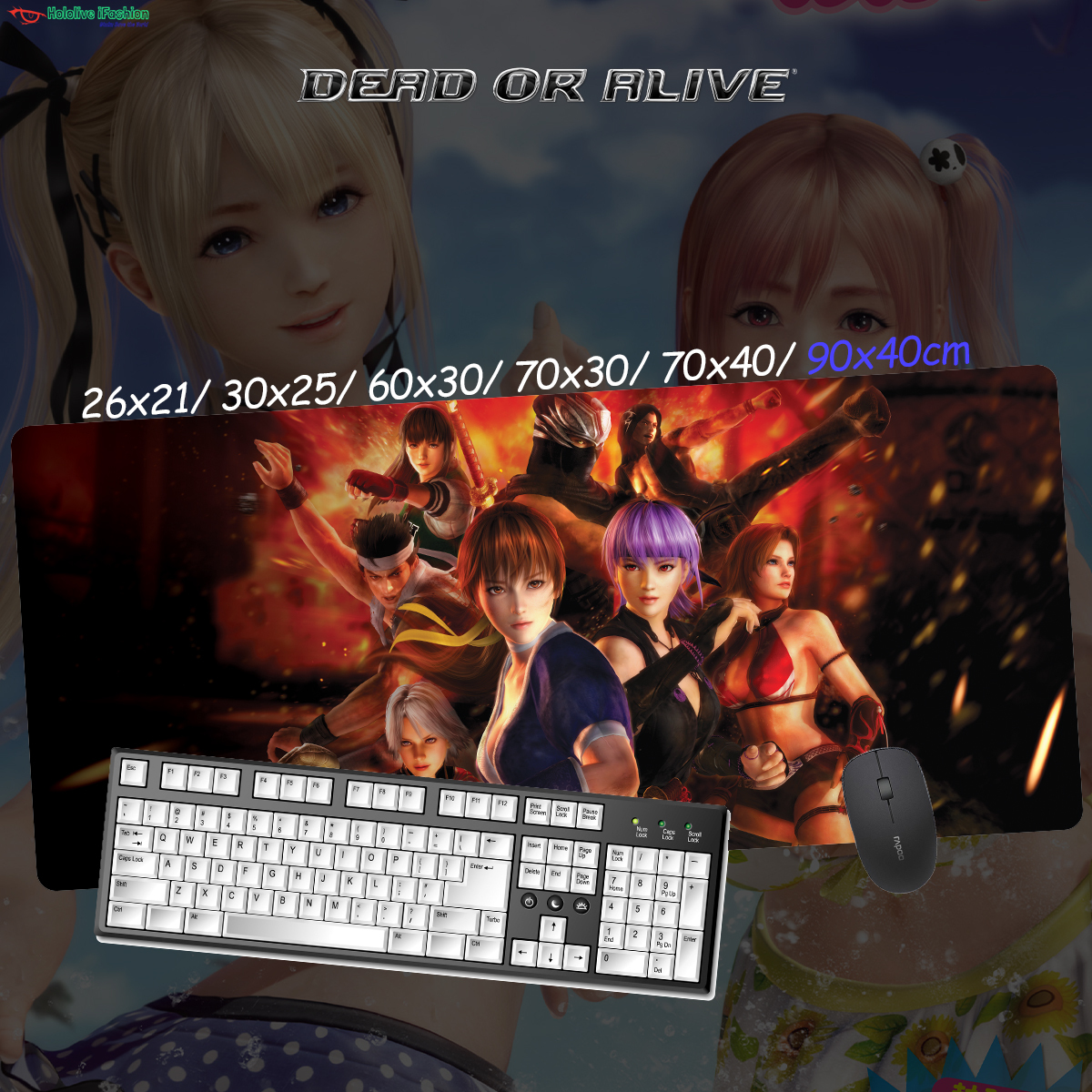 生死格鬥系列 超大鎖邊主題桌墊 布質滑鼠墊