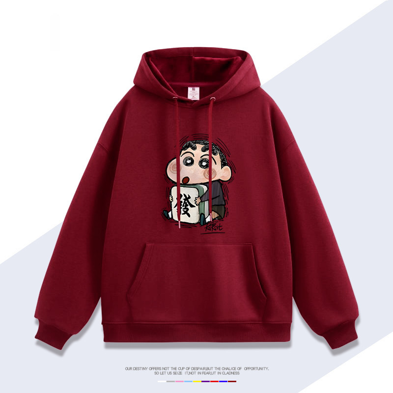 蠟筆小新 聯名衛衣2025秋冬新款 親子情侶裝連帽衛衣