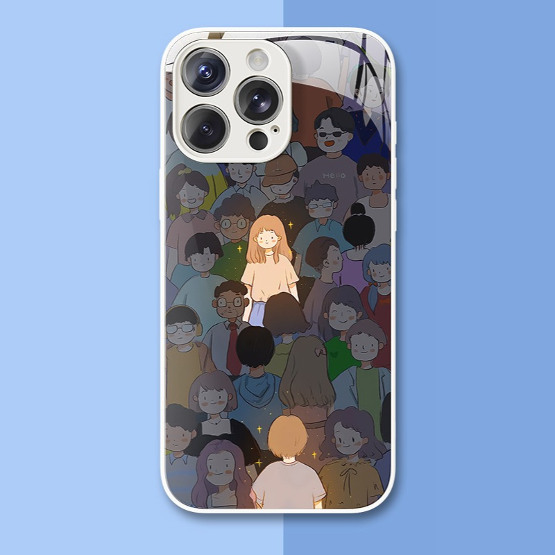 情侶系列新款高清全包防摔玻璃殼-ZUIHANG SHOP