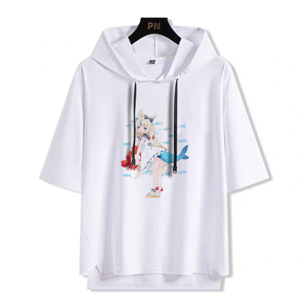 YouTuber 虛擬主播 Sameko Saba 鯊魚子 連帽短袖T恤-ZUIHANG SHOP