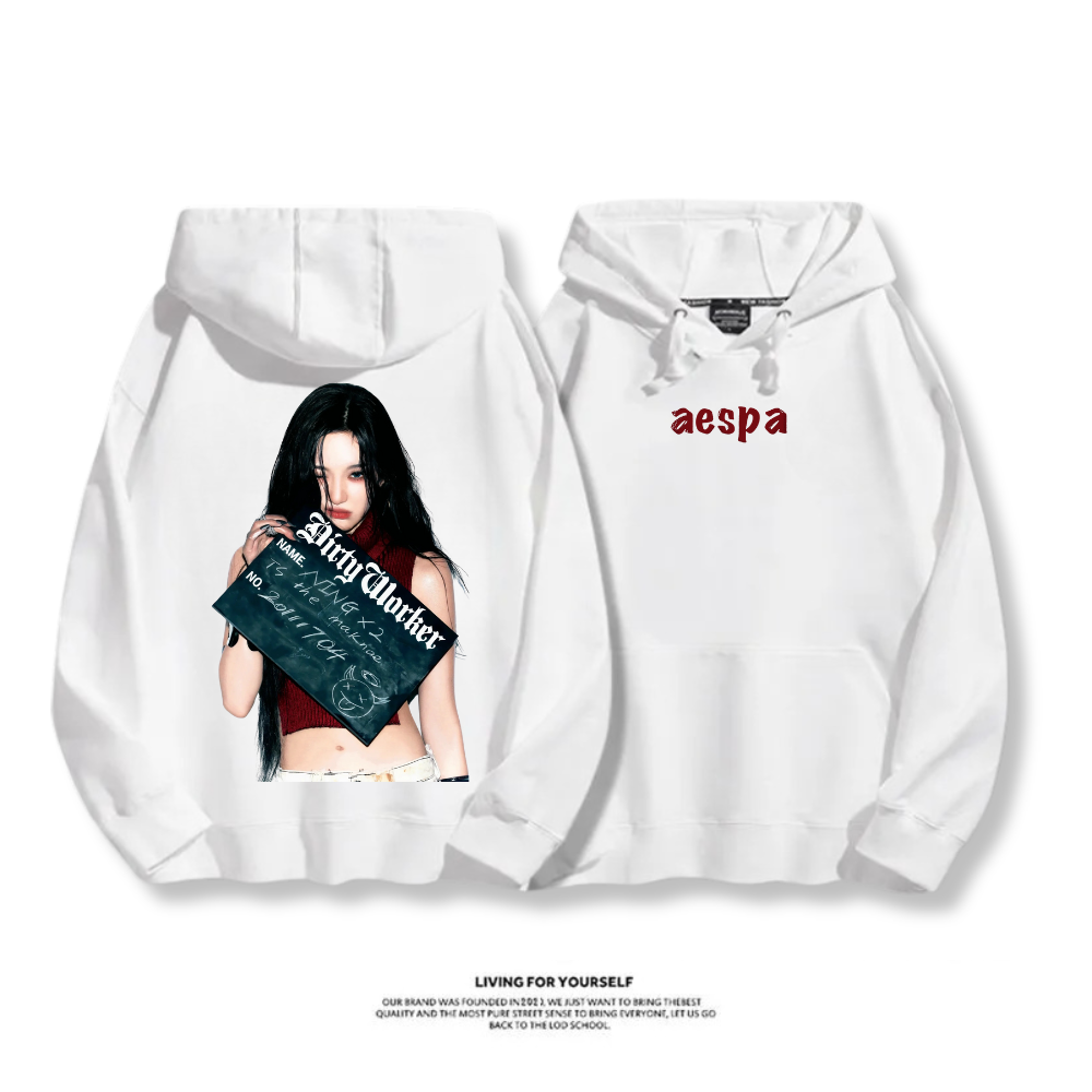 Aespa SYNK 2025秋冬新款 親子情侶男女連帽衛衣