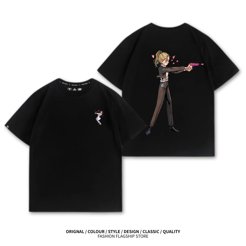 LINGORM 2025親子情侶男女同款 印花短袖T恤