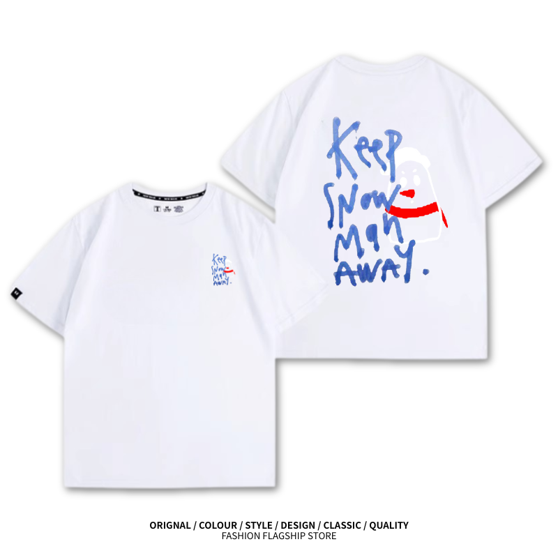 LINGORM 2025親子情侶男女同款 印花短袖T恤