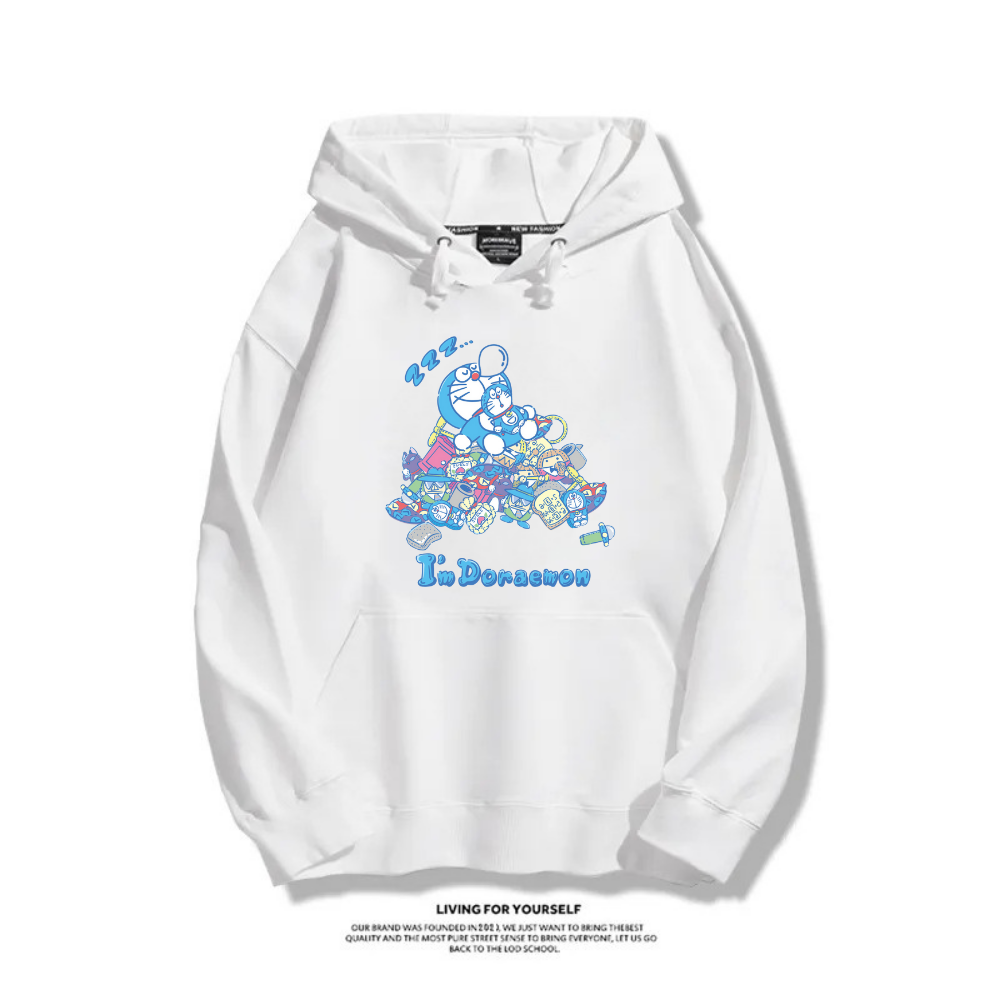 我是哆啦A夢 2025秋冬新款 親子情侶裝連帽衛衣