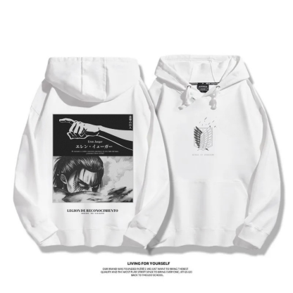 進擊的巨人 艾倫·耶格爾 秋冬新款 親子情侶裝連帽衛衣