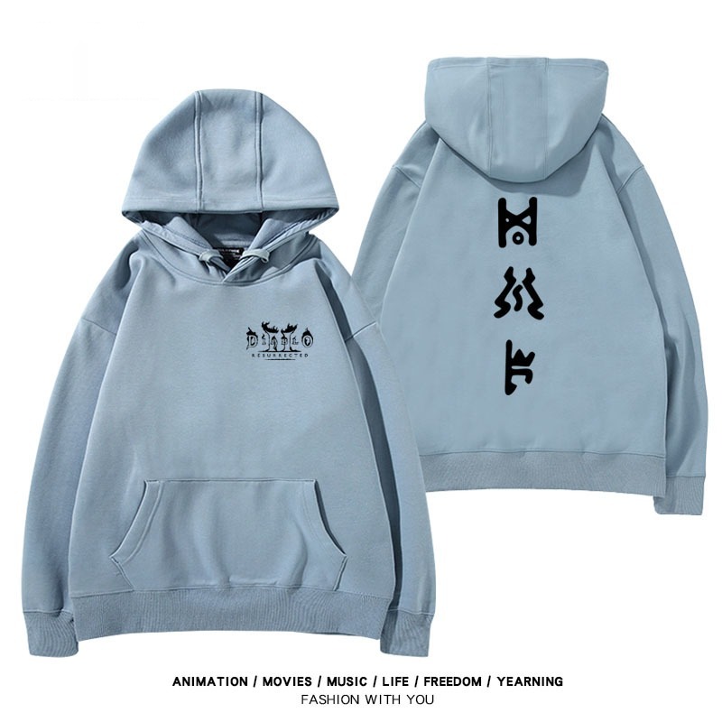暗黑破壞神 秋冬新款 親子情侶裝連帽衛衣