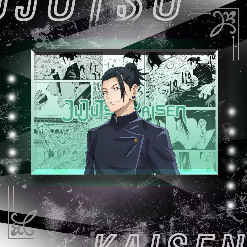 咒術迴戰透光水晶磚 附贈發光底座