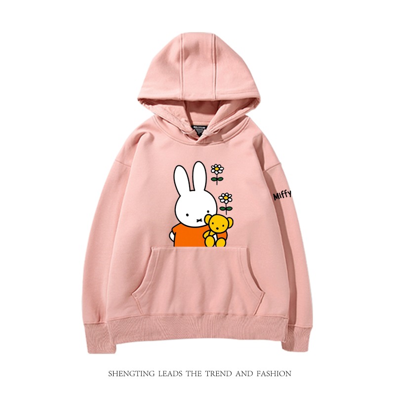 米菲聯名miffy兔 2025秋冬新款 親子情侶裝連帽衛衣