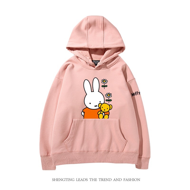 米菲聯名miffy兔 2025秋冬新款 親子情侶裝連帽衛衣