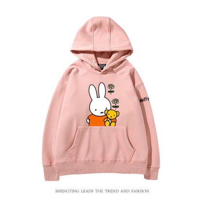 米菲聯名miffy兔 2025秋冬新款 親子情侶裝連帽衛衣