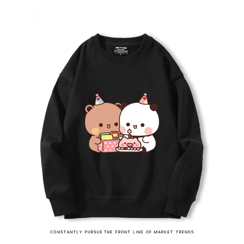 一二布布 秋冬新款 親子情侶裝圓領長袖