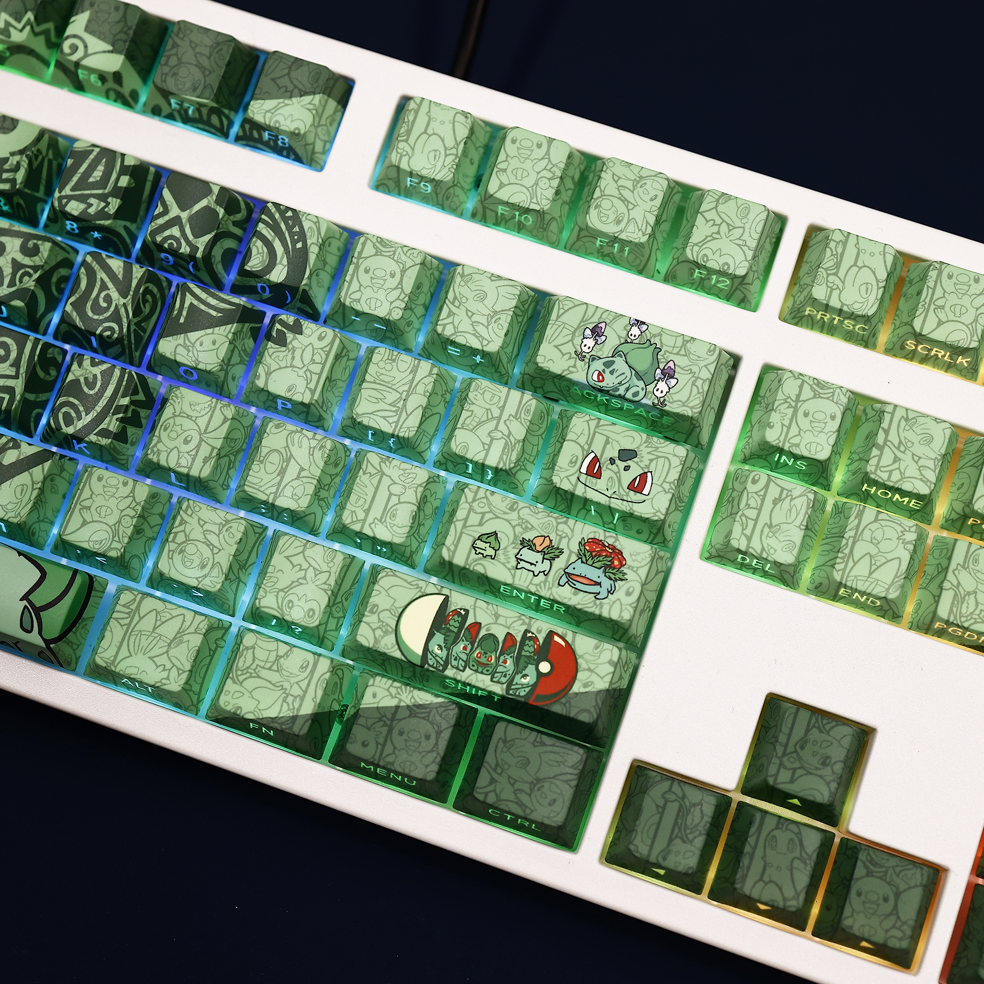 妙蛙種子 108鍵 標準配列 衛星軸鍵帽-ZUIHANG SHOP