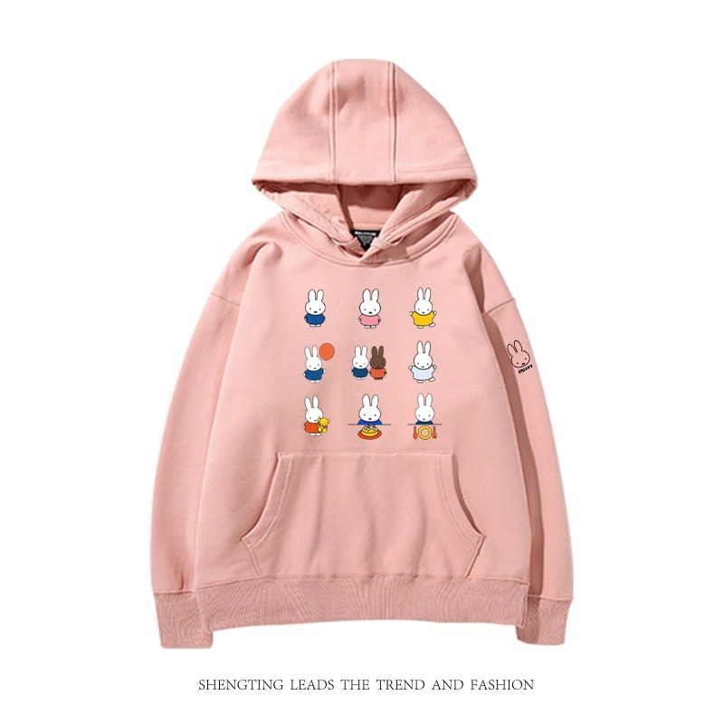 米菲聯名miffy兔 2025秋冬新款 親子情侶裝連帽衛衣