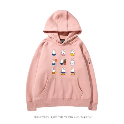 米菲聯名miffy兔 2025秋冬新款 親子情侶裝連帽衛衣