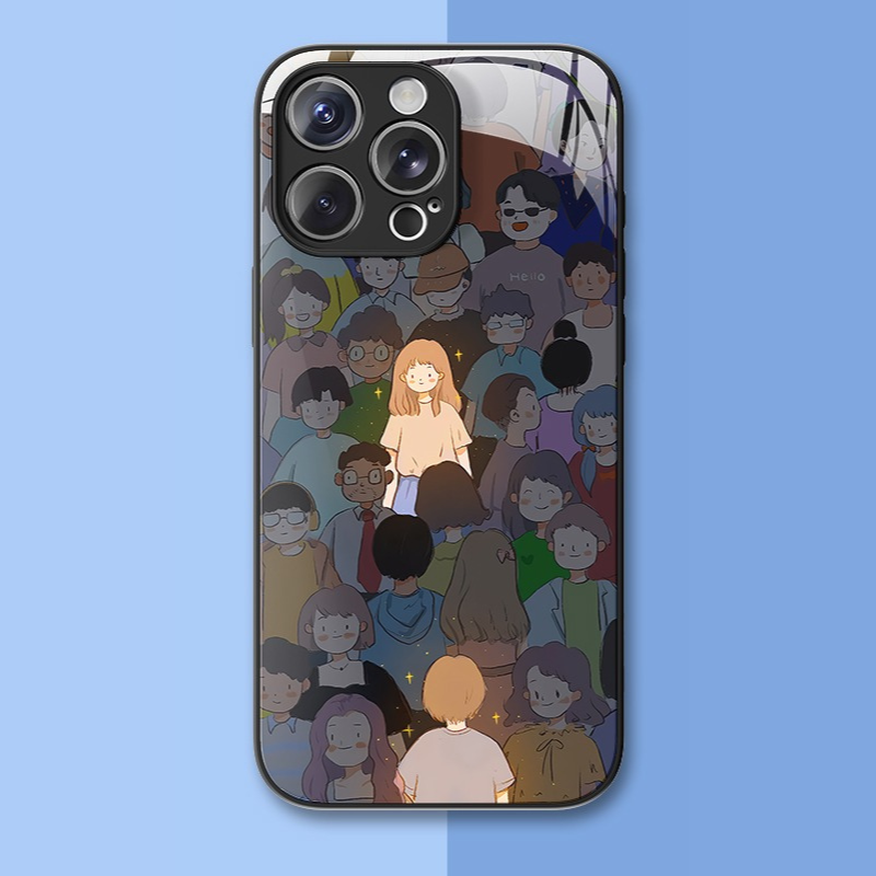 情侶系列新款高清全包防摔玻璃殼-ZUIHANG SHOP