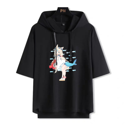 YouTuber 虛擬主播 Sameko Saba 鯊魚子 連帽短袖T恤-ZUIHANG SHOP