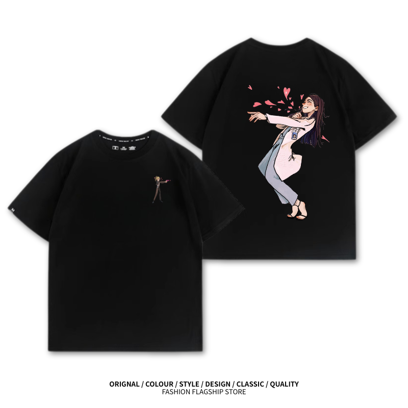 LINGORM 2025親子情侶男女同款 印花短袖T恤