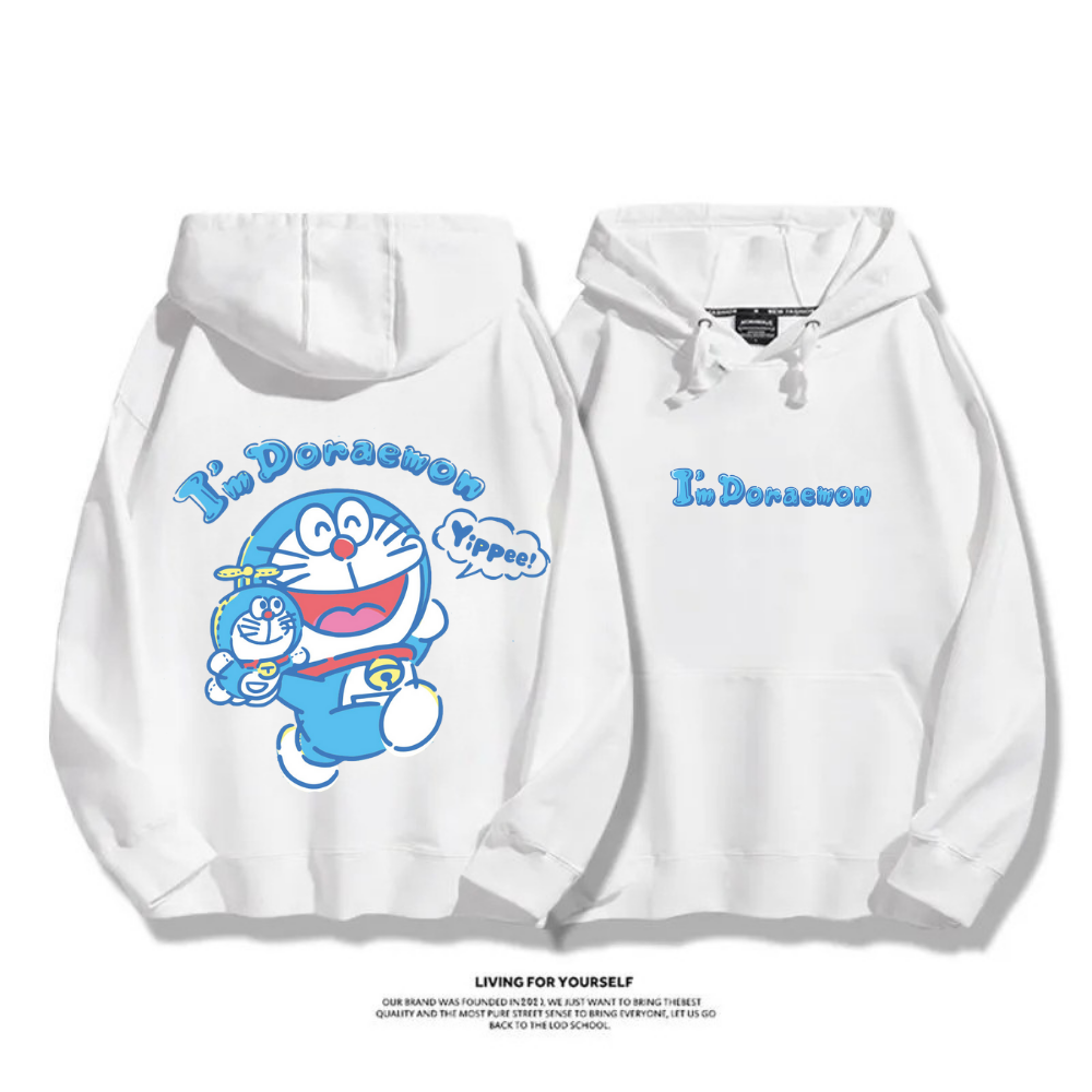 我是哆啦A夢 2025秋冬新款 親子情侶裝連帽衛衣