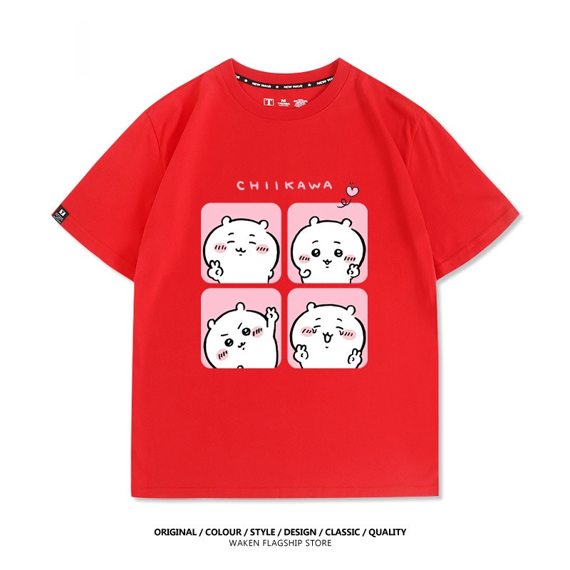Chiikawa 2025親子情侶男女同款 印花短袖T恤