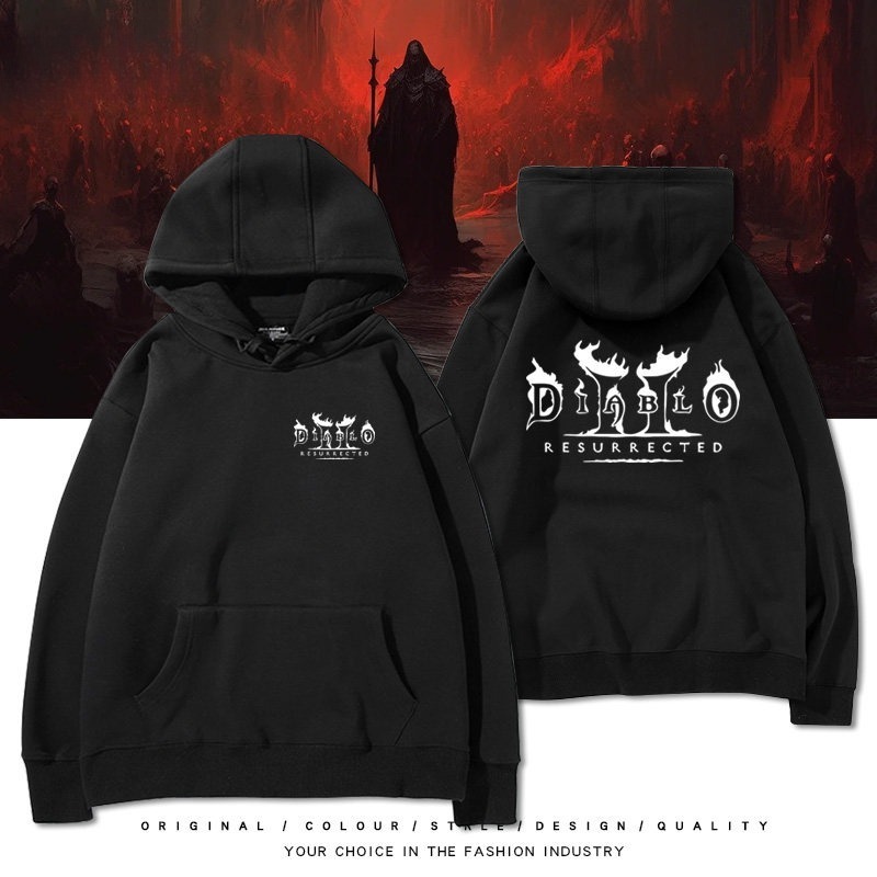 暗黑破壞神 秋冬新款 親子情侶裝連帽衛衣