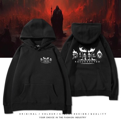 暗黑破壞神 秋冬新款 親子情侶裝連帽衛衣