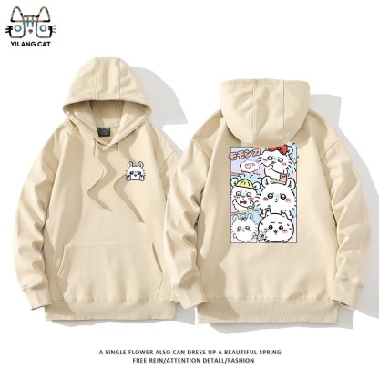 Chiikawa聯名衛衣2025秋冬新款親子情侶裝連帽衛衣