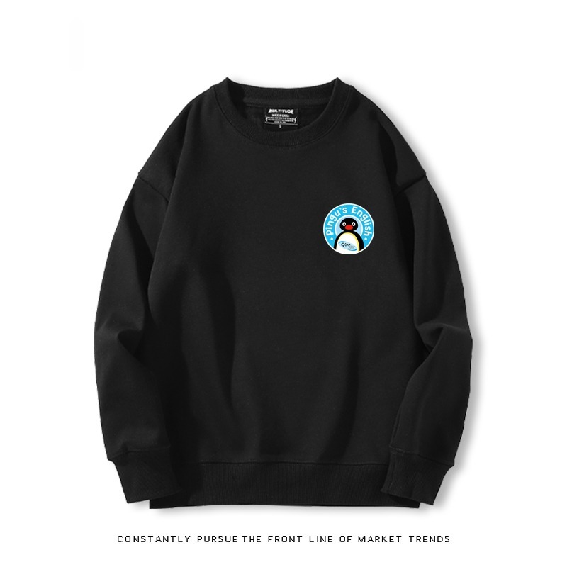 企鵝pingu 秋冬新款 親子情侶裝圓領長袖